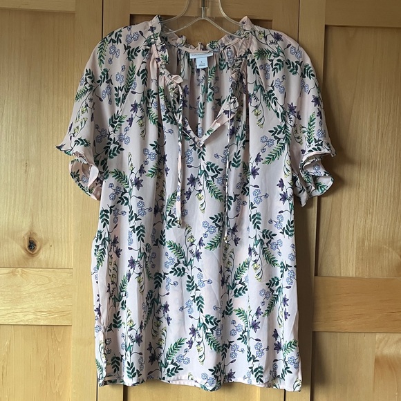 Liz Claiborne Tops - Liz Claiborne Floral Blouse - Pink and Green